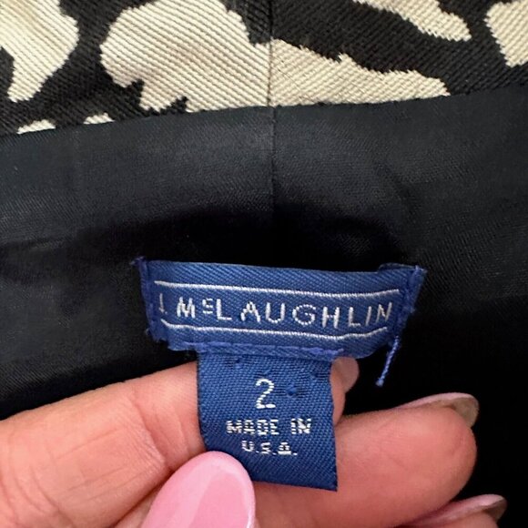 J. McLaughlin Delphine Tan Black Leopard Print Blazer Jacket Tan Black - Picture 8 of 16